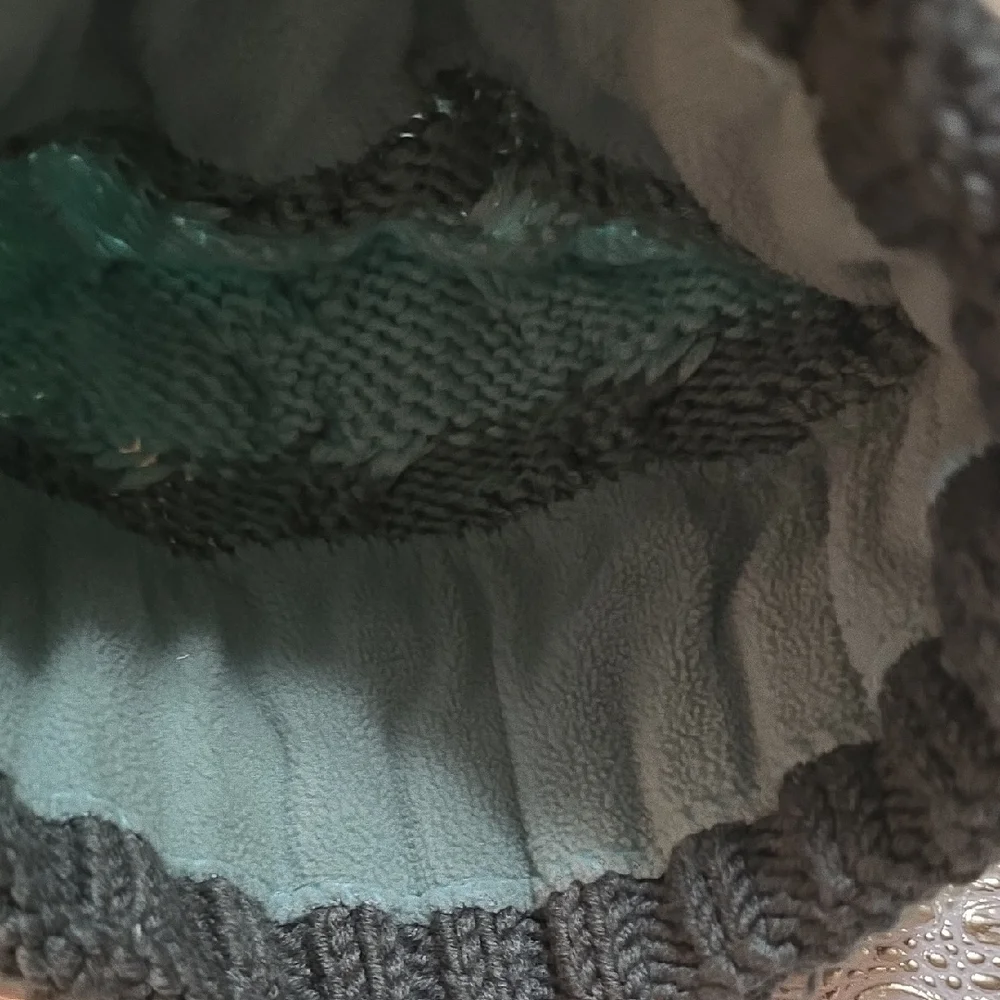 Columbia Adult Teal and Gray Cable Knit Beanie - Picture 5 of 7